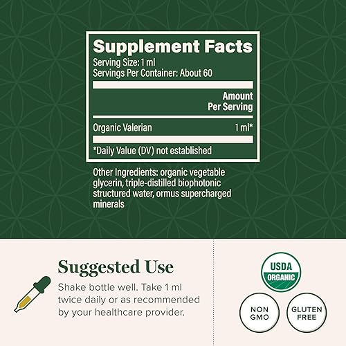 Miniatura 2 de Global Healing Suplemento Líquido de Extracto de Raíz de Valeriana Orgánica - Extracto Herbal Crudo para Relajación Saludable, Sueño y Calma