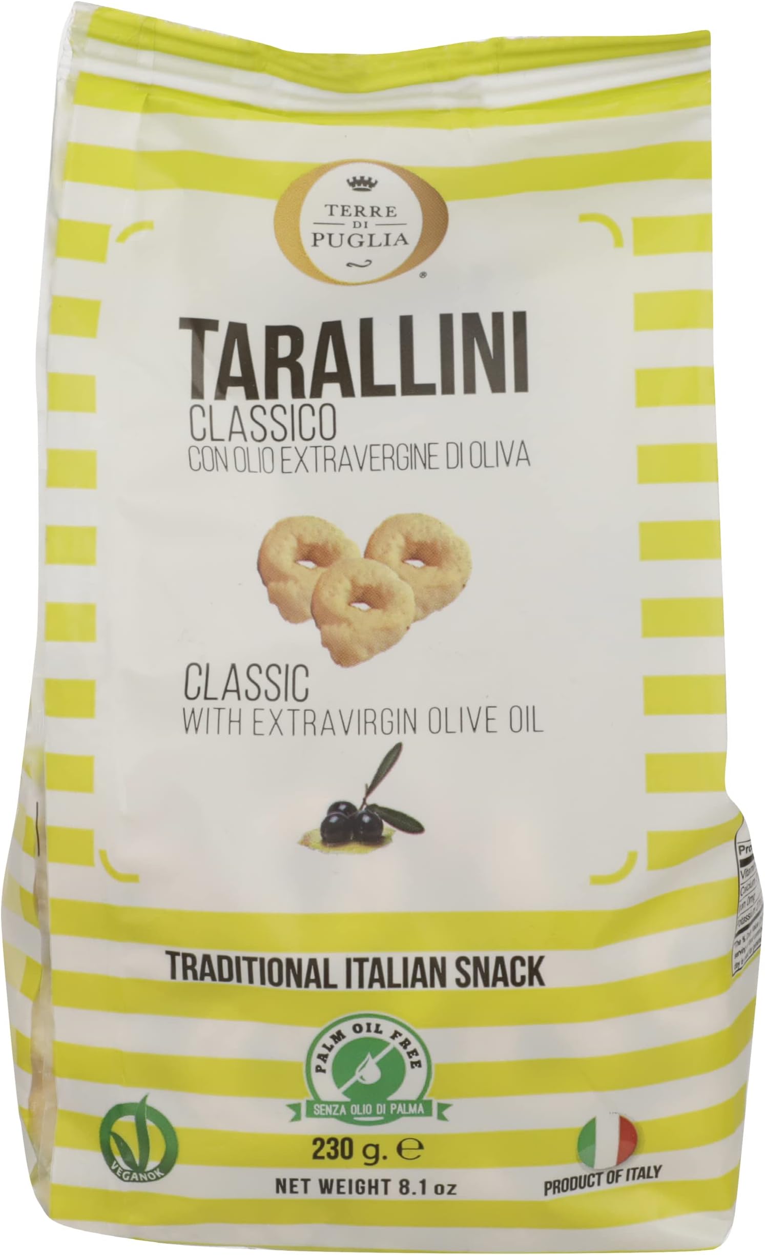 TERRE DI PUGLIA Classic Tarallini From Apulia, 8.1 OZ