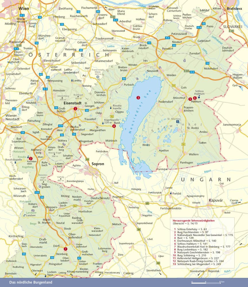 TRESCHER Reiseführer Burgenland: Neusiedler See, Eisenstadt, Lafnitz- und Pinkatal, Leithagebirge, Landseer Berge. Mit Ausflügen nach Sopron, K¿szeg und Szombáthely