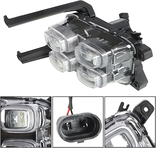 Miniatura 4 de 2 luces antiniebla de repuesto para Kia 2017-2018, lente transparente con bombillas, luces antiniebla de conducción izquierda+lado derecho