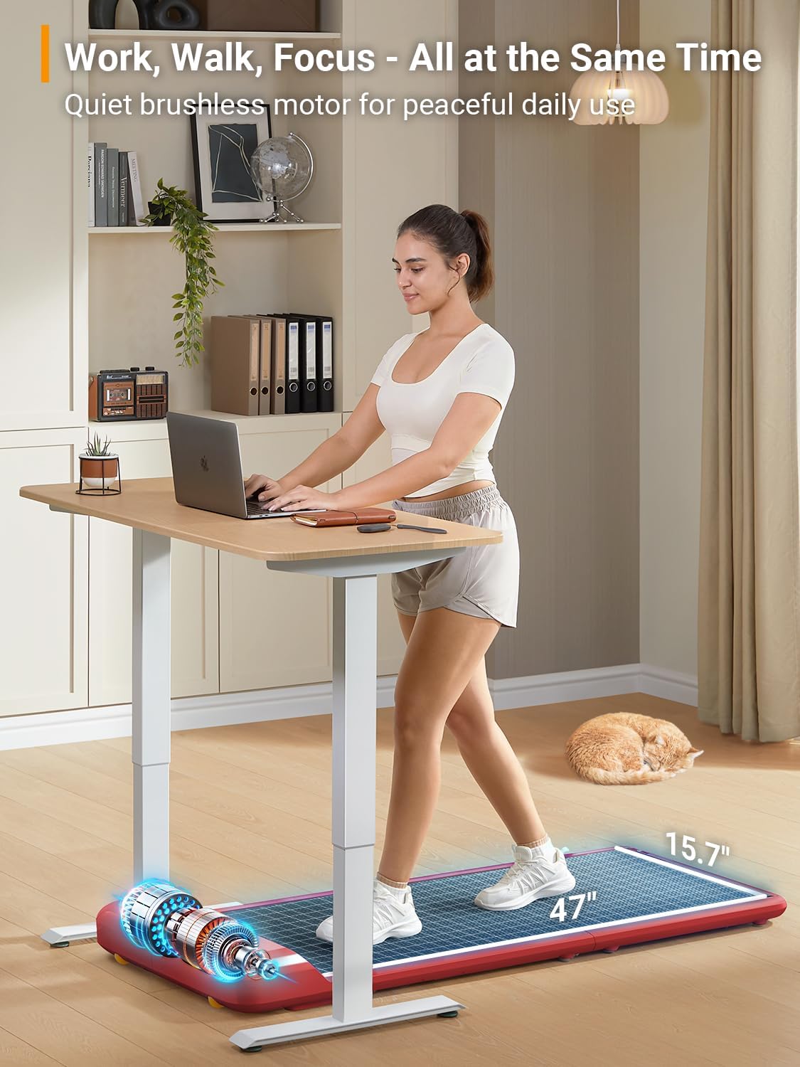 WALKINGPAD C2 Foldable Walking Pad Treadmill, Colorful Under Desk Treadmill for Home Office, Stylish Compact Design, No Assembly Needed