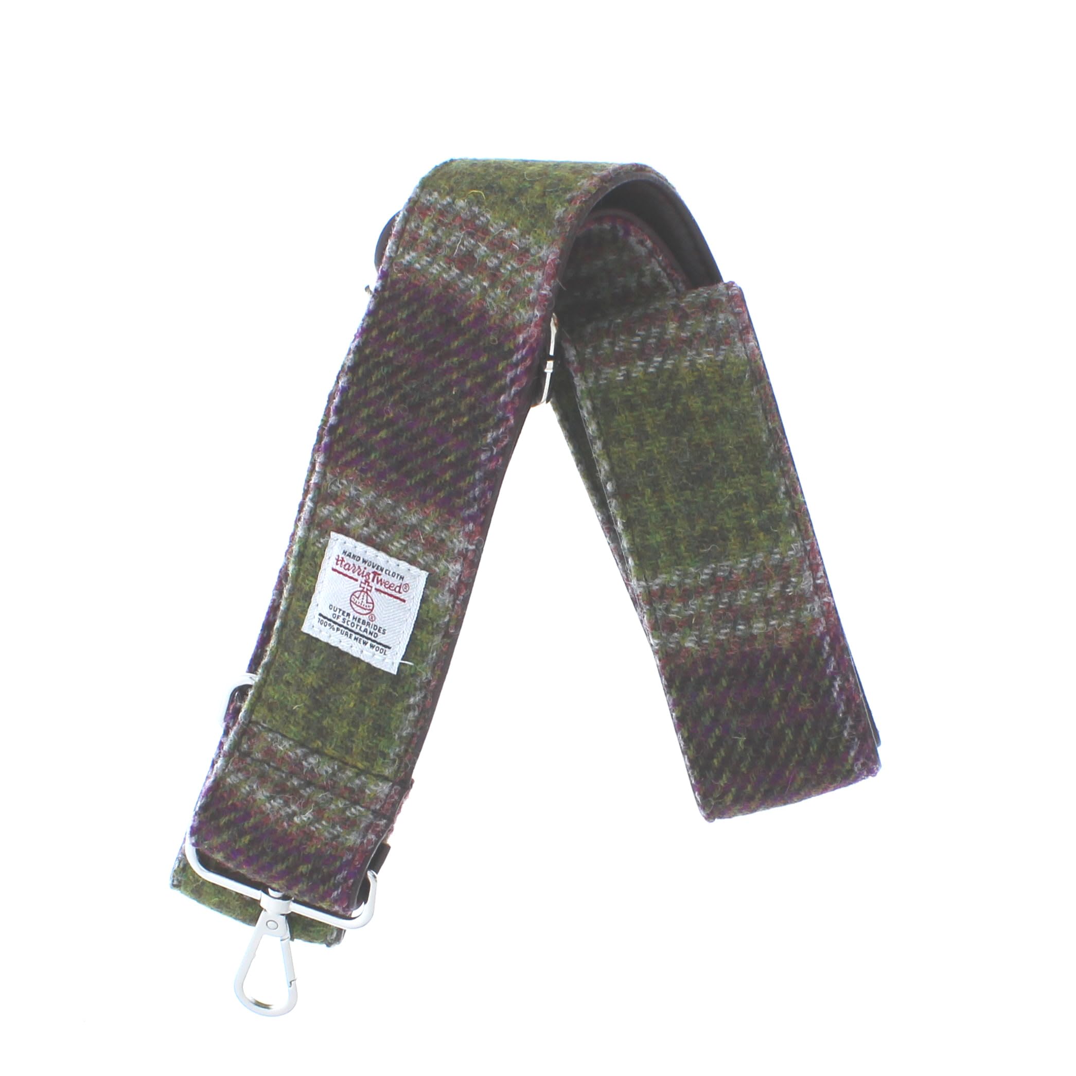 Glen Appin Women's 125 - Heather Tartan Harris Tweed Adjustable Shoulder Bag Strap (125 - Heather Tartan)