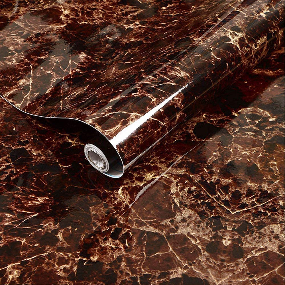 REPLEX Brown Black Marble Wallpaper Peel and Stick Wallpaper Self Adhesive Decorative Vinyl for Furniture Decorate Removable Cleanable Countertop Bathroom Thick Shelf Liner (B0B4VVJZ6N) Amazon Price History, Amazon Price Tracker