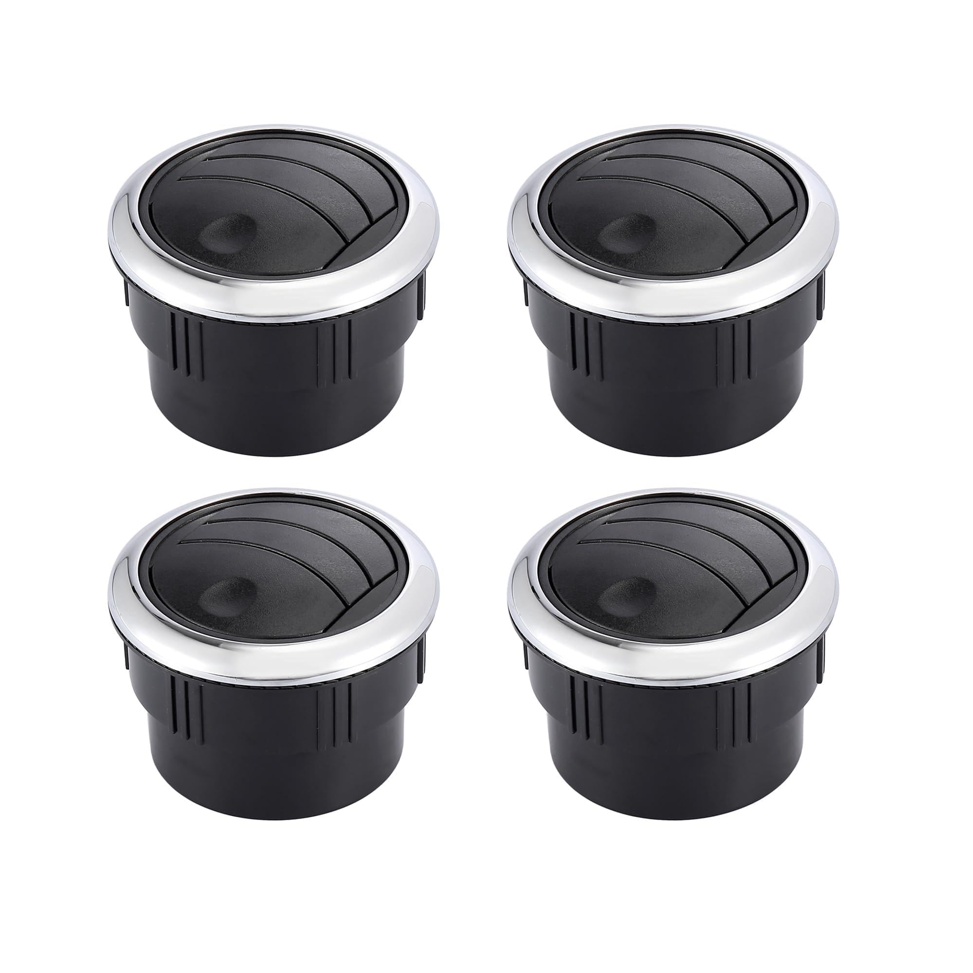 Zhuyrt A Type 4Pcs Round Ac Air Outlet Vent Louvered Dashboard Electroplate Knob/Fit For Rv Bus Boat Yacht Caravan 87Mm 75Mm 70Mm 46Mm(A Type)