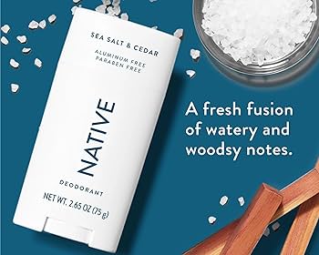 Native Sea Salt & Cedar デオドラント75g×2個 Native Natural Deodorant, Sea Salt & Cedar, Aluminum Free