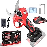 MODOFO Electric Pruning Shears 1.4" Cordless Pruner Brushless Motor LCD Display 2000mAh Battery Garden Tree Branch Cutter