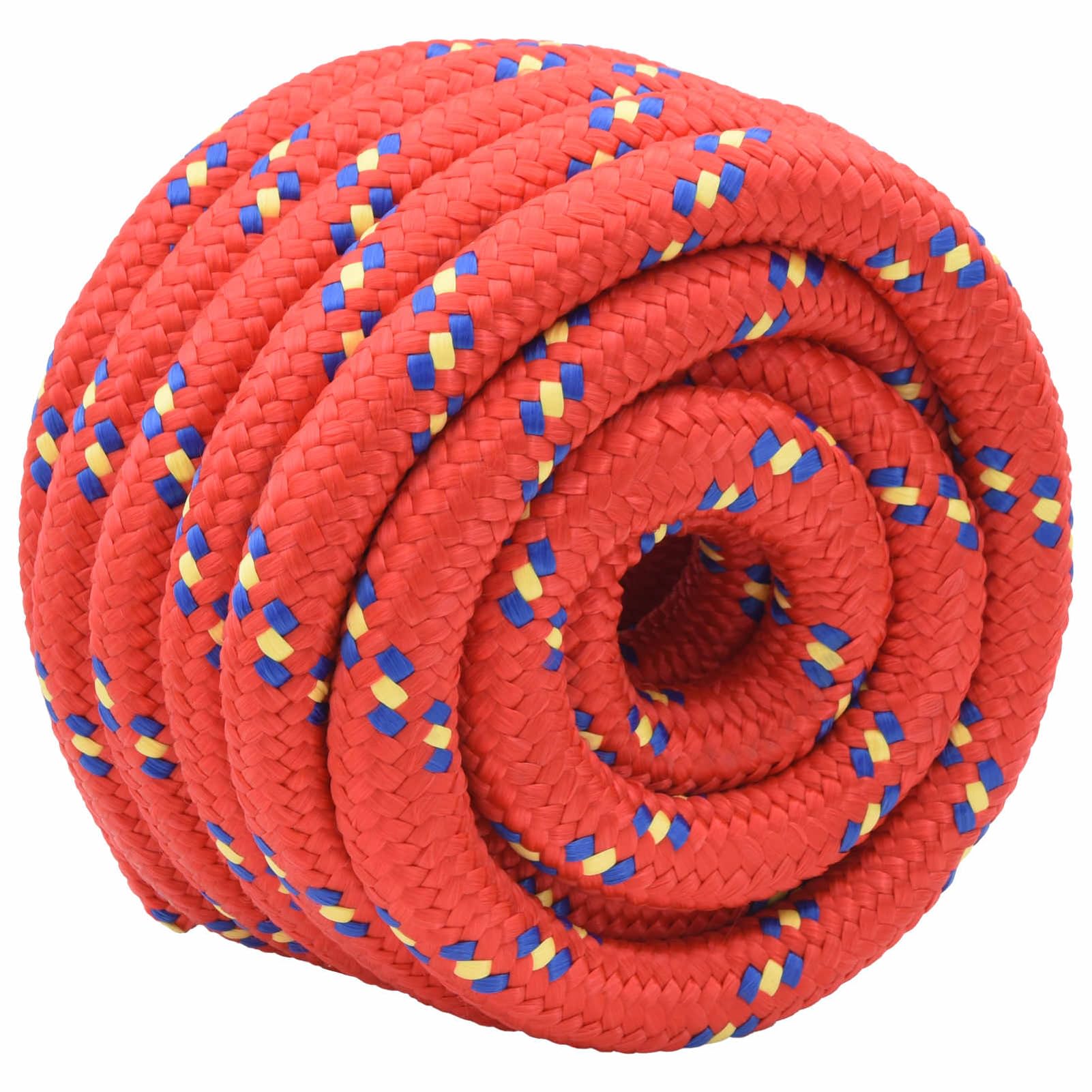 Bootsseil 5 m × 5 cm rot PP – wasserdicht, UV-beständig, schwimmfähig | Wasser- und meeresfest, UV-beständig, schwimmfähig, aus Polypropylen, für Boot, Camping, Ladungssicherung
