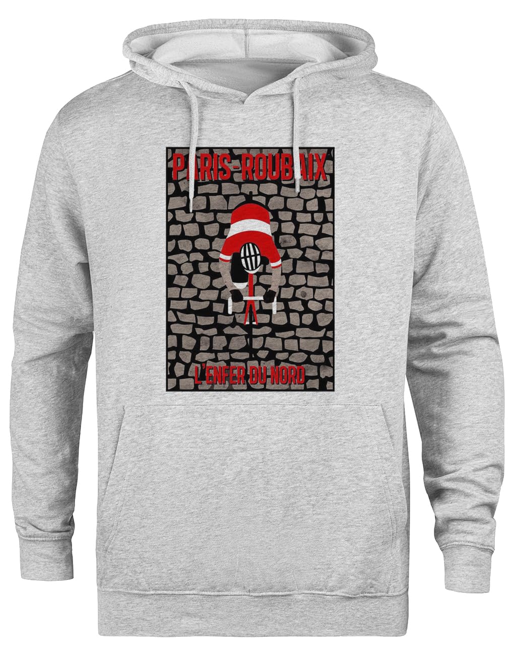 Parigi Roubaix Felpa Grigia Unisex Eco-Friendly Unisex Grey Hoodie Eco-Friendly Hooded Jacket
