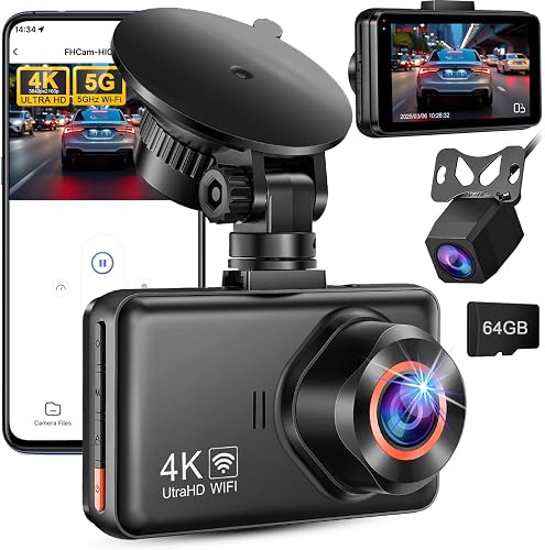 Dashcam Voiture Avant Arriere: 4K+2K 5G WiFi Camera Voi Dusefogo