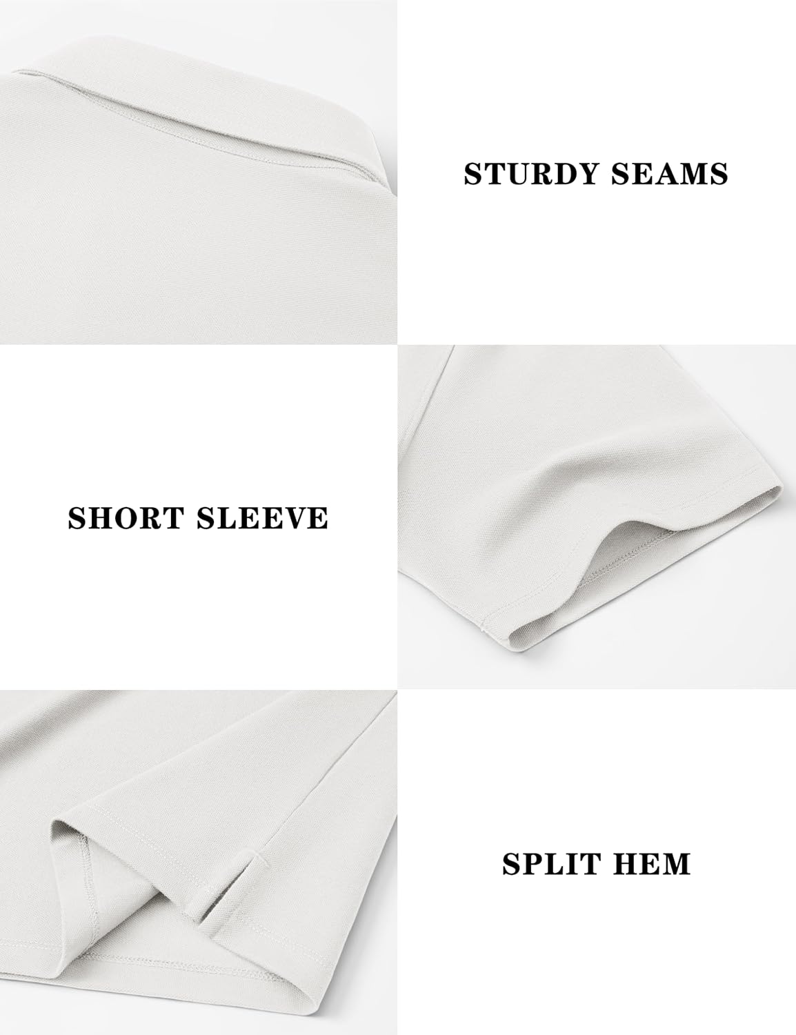 MAGNIVIT Men's Polo Shirt Short Sleeve 3 Button Cotton Pique Casual T-Shirts Moisture Wicking Performance Work Golf Tee
