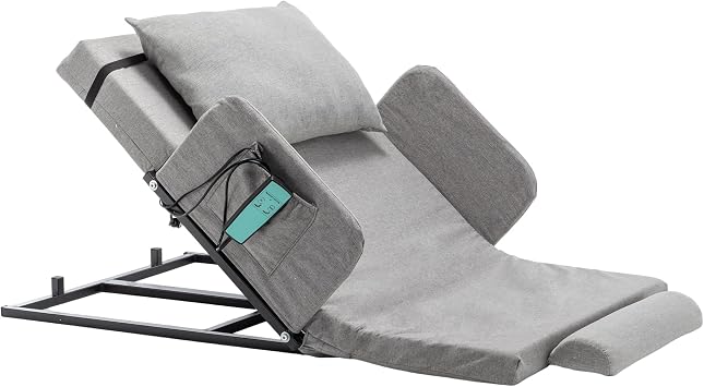 Electric Adjustable Bed Back Rests for Sitting up in Bed, 300 lbs Capacity, 4-68 Lift Range, Machine Washable Cover, Backrest Lift Assist for Elderly Half Length with Rails