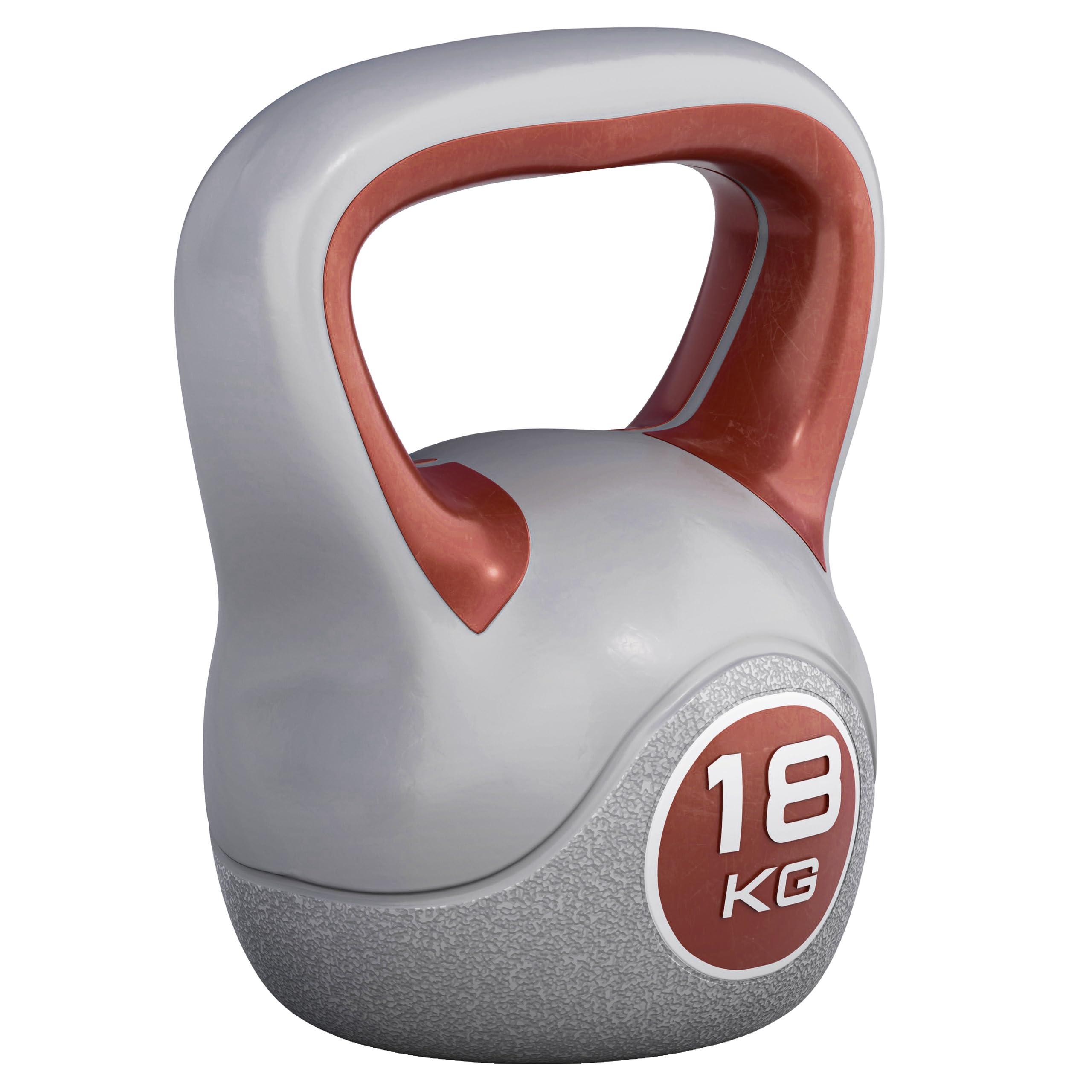 GORILLA SPORTS® Pesa Rusa - Kettlebell 2-20 kg, Revestimiento de Plástico, Antideslizante, Base Plana, Manejo Cómodo - Plastic Kettlebell, Pesas Gimnasio en Casa, Entrenamiento