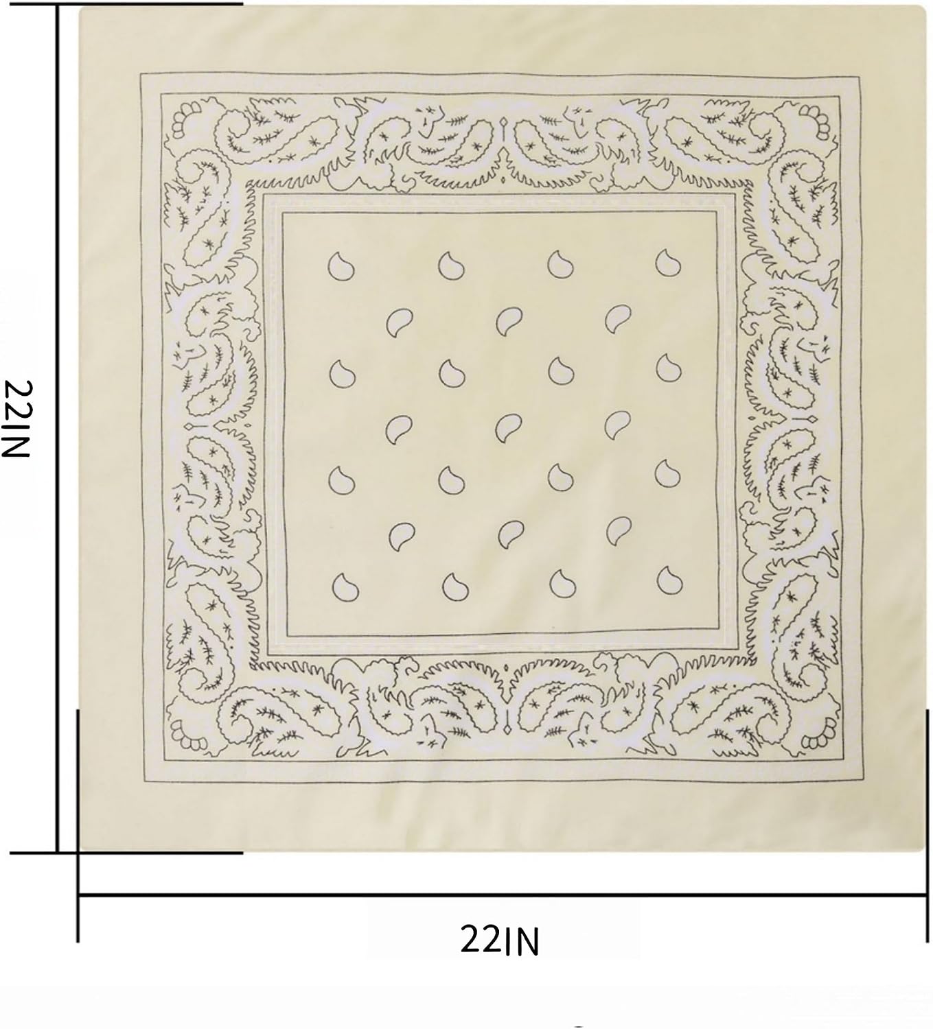CITYMEMO 100% Cotton Paisley Printed Bandanas 6 PCS 27x27 Inches Large Thick Scarfs Fashion Headwear for Men and Women