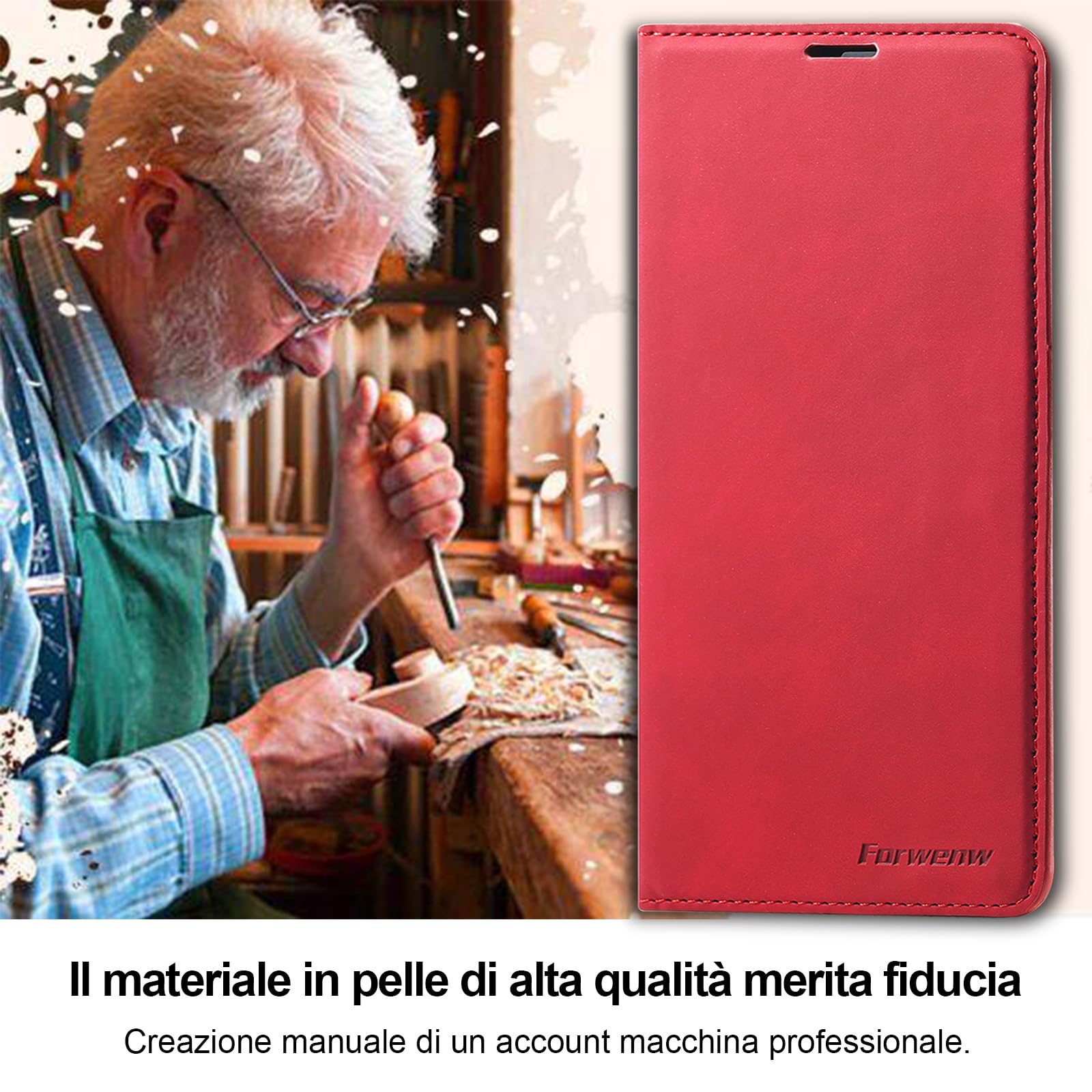 GOKEN Custodia A Portafoglio Per Oppo A40 4G / A40m / Oppo A60 5G – Pelle Sintetica Con 3 Slot Carte, Chiusura Magnetica E Cavalletto