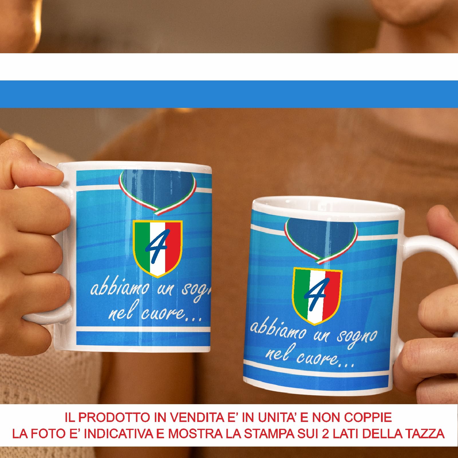 Generico StudioPixelStore Tazza Colazione – Idee Regali – Mug Squadre del Campionato Italiano – Tazze in Ceramica per la Colazione – Tazza Tifoso Serie A - (Tifosi Napoli)