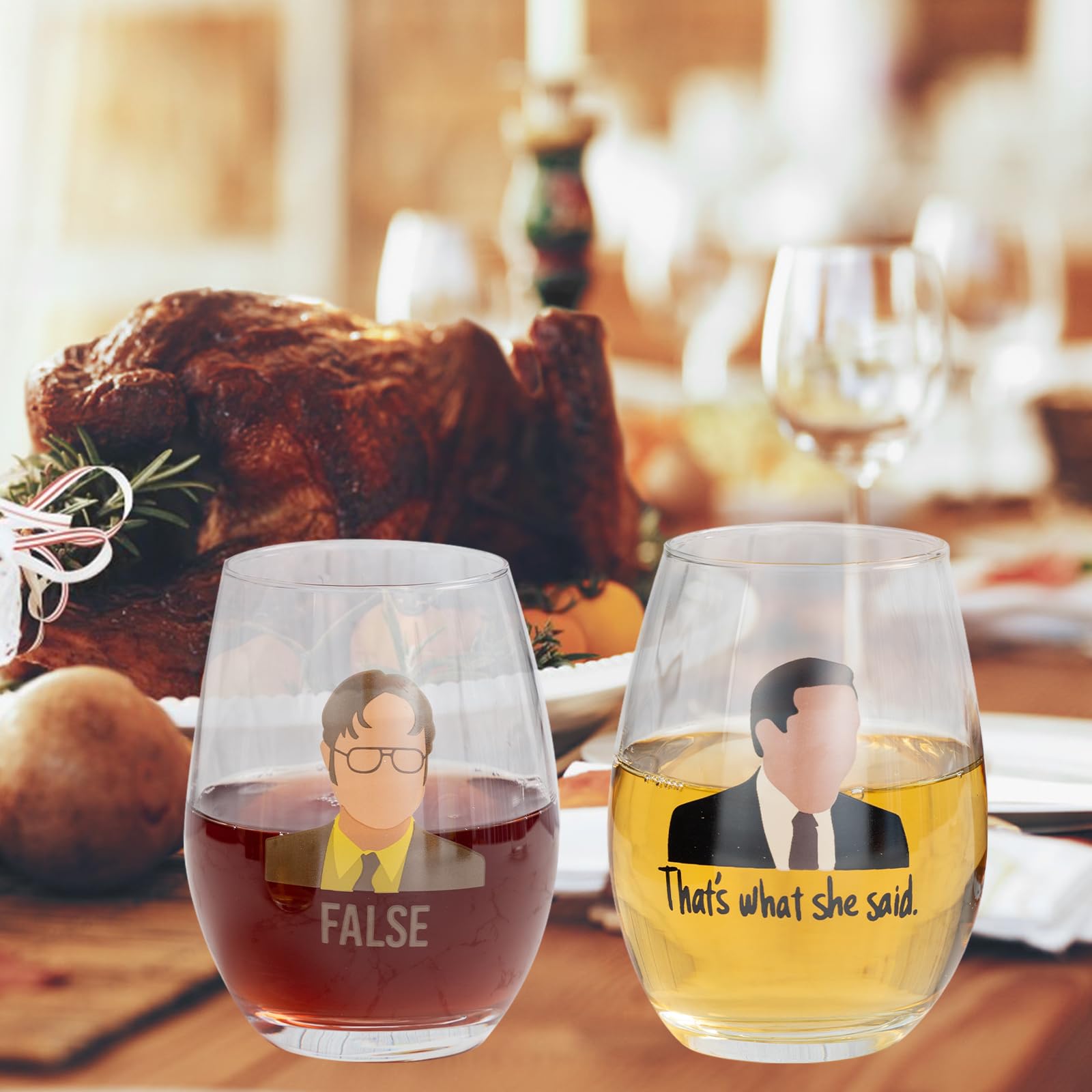 Snapklik.com : The Office Wine Glass Set Of 2, The Office Merchandise ...