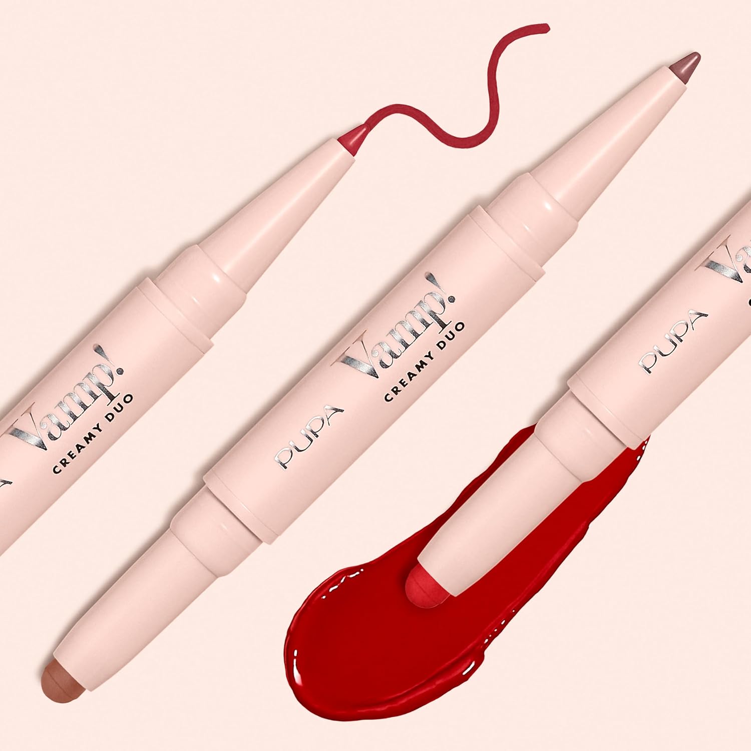 Pupa Milano Vamp! Creamy Duo, 005 Deep Nude, 1 Pc - 2 in 1 Lipstick and Lip Pencil - Long Lasting - Lightweight - No-Transfer - Smooth Texture - Highly Pigmented - Image 4