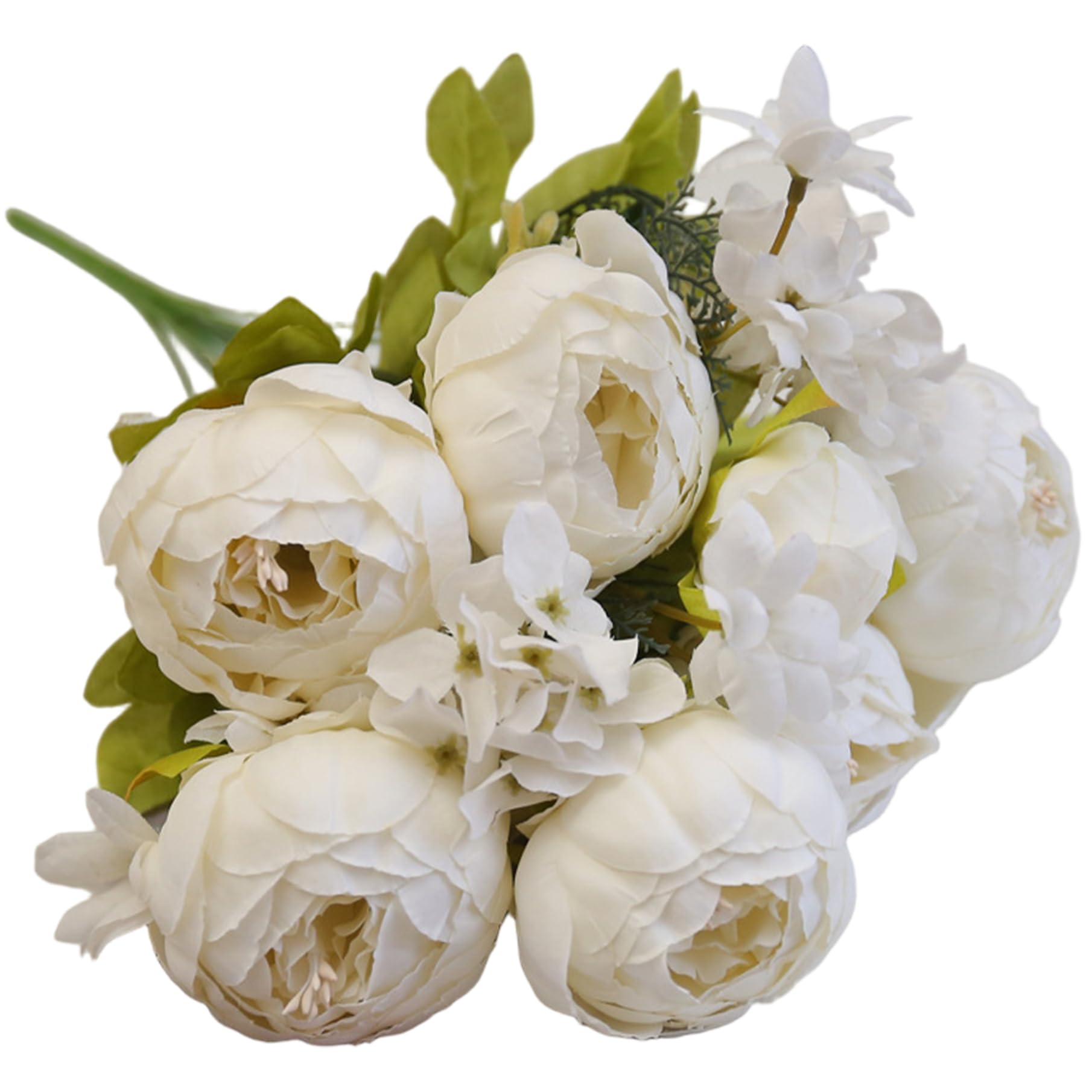 Pivoines fleurs artificielles réalistes de 6 têtes pour maison sans entretien