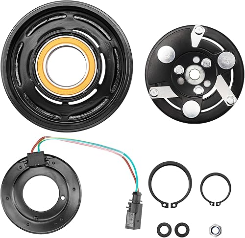 Miniatura 9 de PHILTOP 78541 Embrague de compresor de aire acondicionado, kit de embrague de compresor de CA bobina de polea para Jetta 2002-2005, Beetle