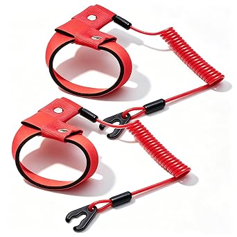 2PCS Universal Boat Kill Switch Lanyard,Emergency Stop Kill Safety Lanyard - Floating Wrist Tether Cord for Yamaha Outboard Jet Ski WaveRunner WaveVenture WaveRaider WaveJammer WaveBlaster FX140