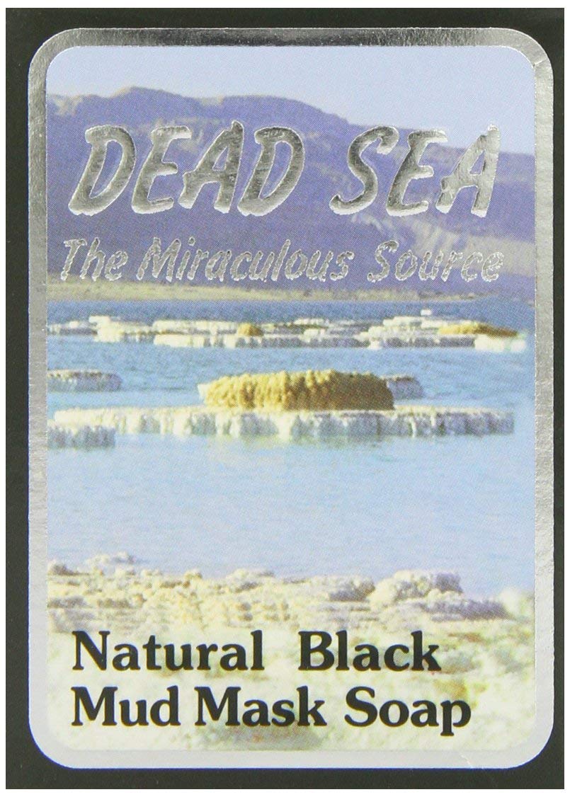 Malki Dead Sea Black Mud Soap 90g x 6 Packs, 90 g (Pack of 6)