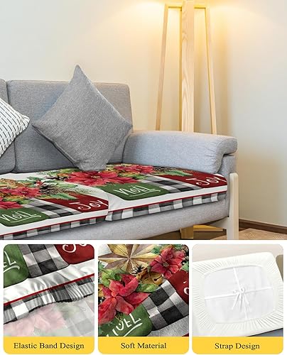Miniatura 4 de Fundas de cojín para sofá de Pascua navideñas, funda elástica para sofá con parte inferior elástica, fundas protectoras para sofá y sillas con