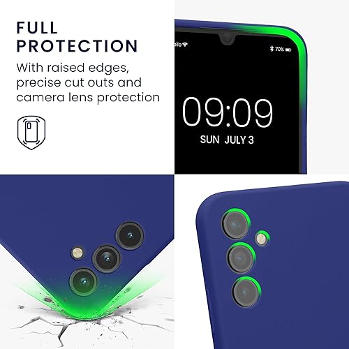 Miniatura 3 de kwmobile Funda compatible con Samsung Galaxy A34 5G - Funda delgada de silicona TPU - Acabado suave al tacto - Azul Violeta