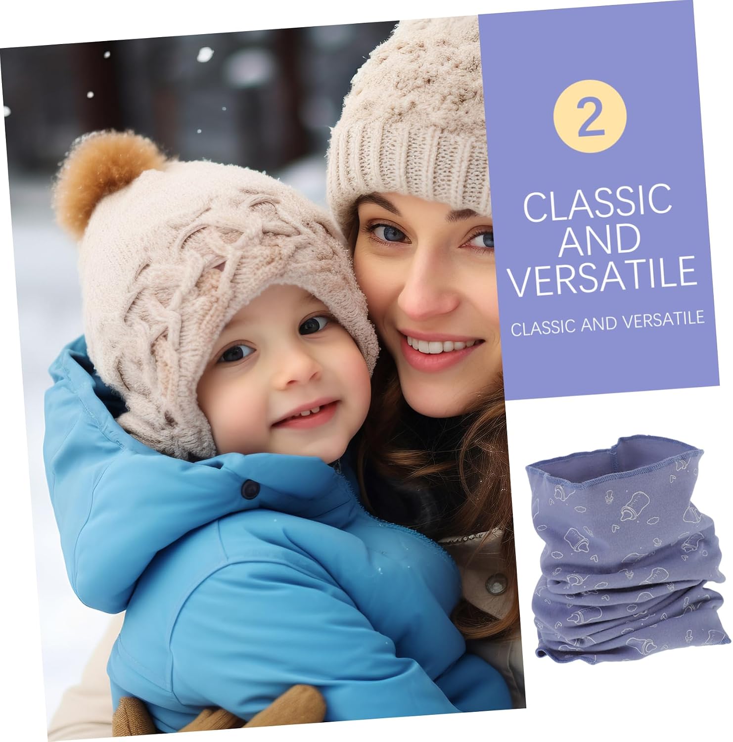 VALICLUD Scarf for Boys and Girls Windproof Neckerchief for Cold Weather Cozy and Comfortable for Boys and Girls