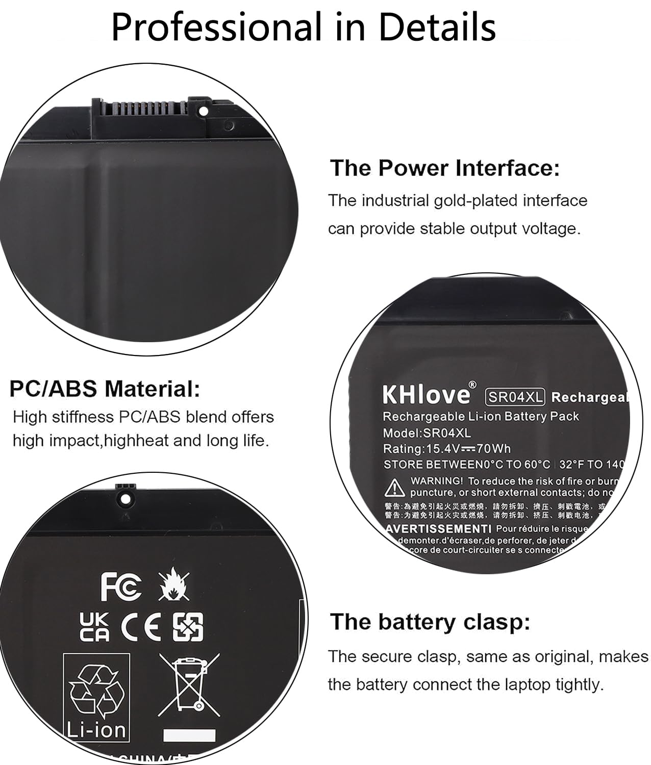 SR04XL Batteria Per HP Omen 15, Pavilion 15, ZBook 15v G5 E Altri - 18 Mesi Di Garanzia