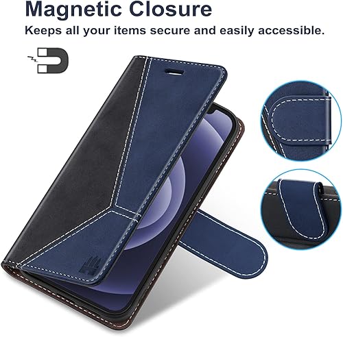 Miniatura 3 de Caislean Compatible with iPhone 1212 Pro Wallet Case (6.1 inch) PU Leather Flip Cover RFID Blocking Credit Card Holder Soft TPU Shell Kickstand