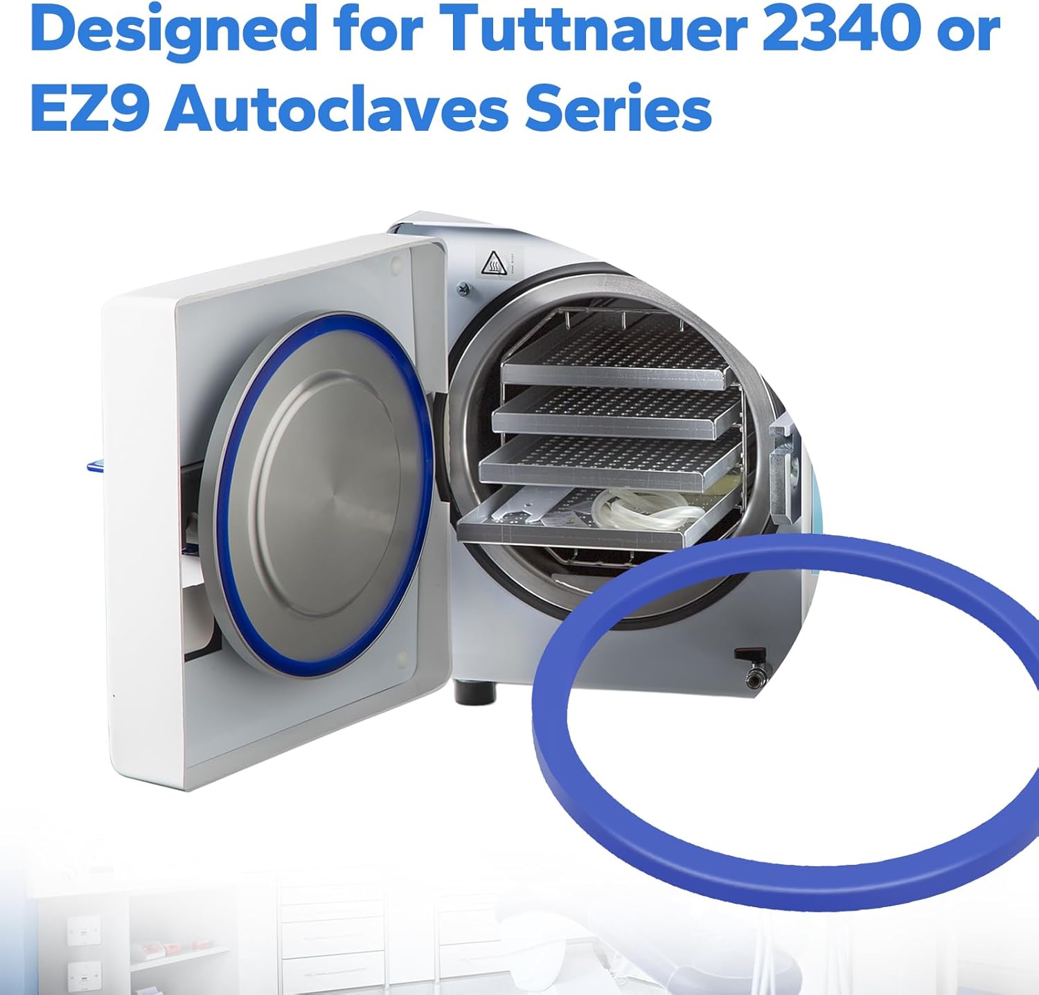 Door Gasket Compatible with Tuttnauer 1730 Autoclaves Series 1730E,1730EK,1730M, 1730MK,Valueklave (1730 MKV), Door Gasket Seal Replacement Part #02610020