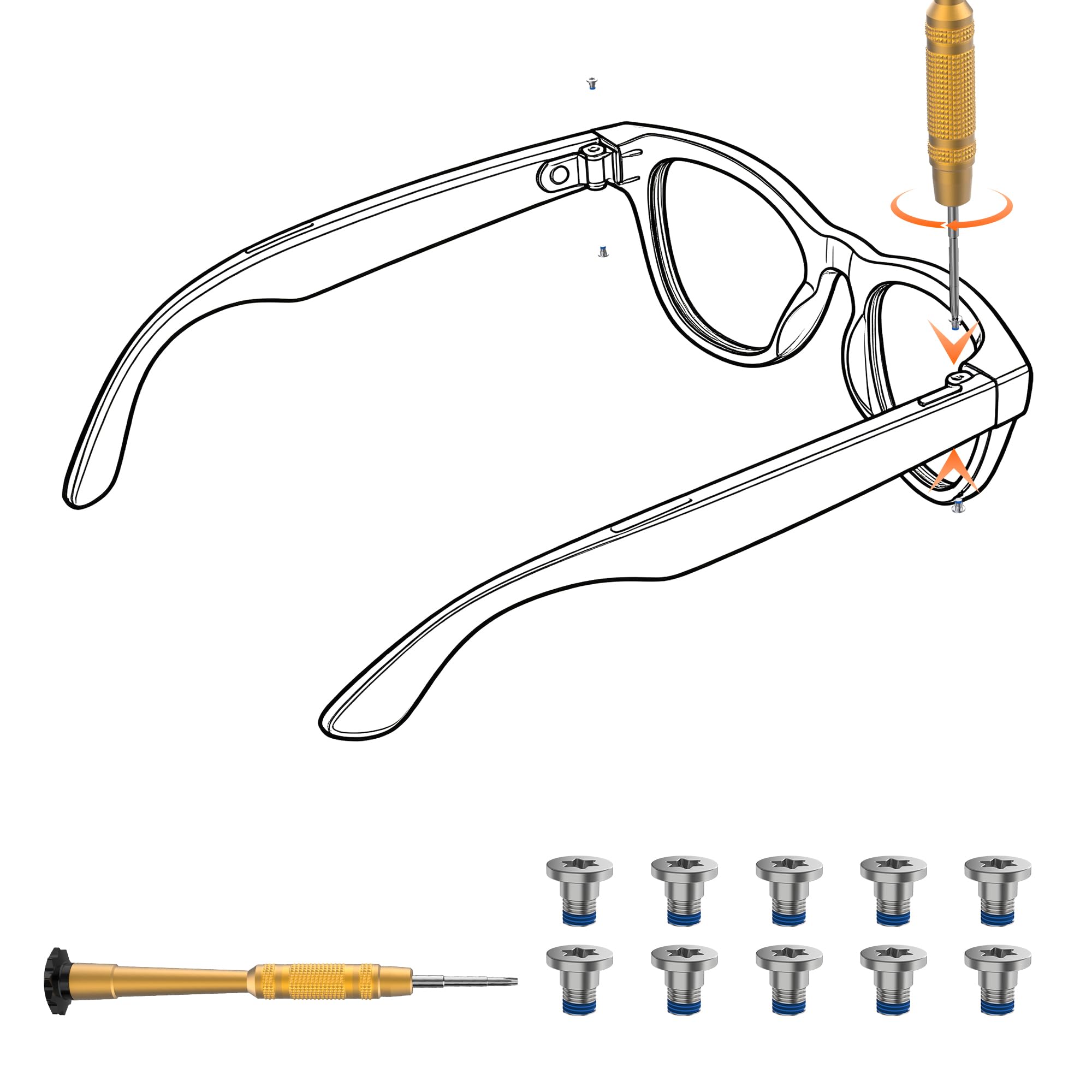 Amazon.com: HiBloks Screwdriver and Screw Set for Ray-Ban Meta