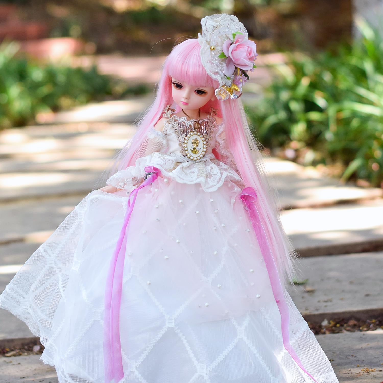 Proudoll 1/4 BJD Doll 45cm - 18" Princess Diana SD Ball Jointed Dolls, Customized Doll Body with Clothes Outfit Set