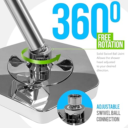 Miniatura 3 de AquaHomeGroup Cabezal de ducha filtrado de lujo, cabezal de ducha de lluvia de alta presión con filtro para cloro, óxido y sedimentos, cabezal de