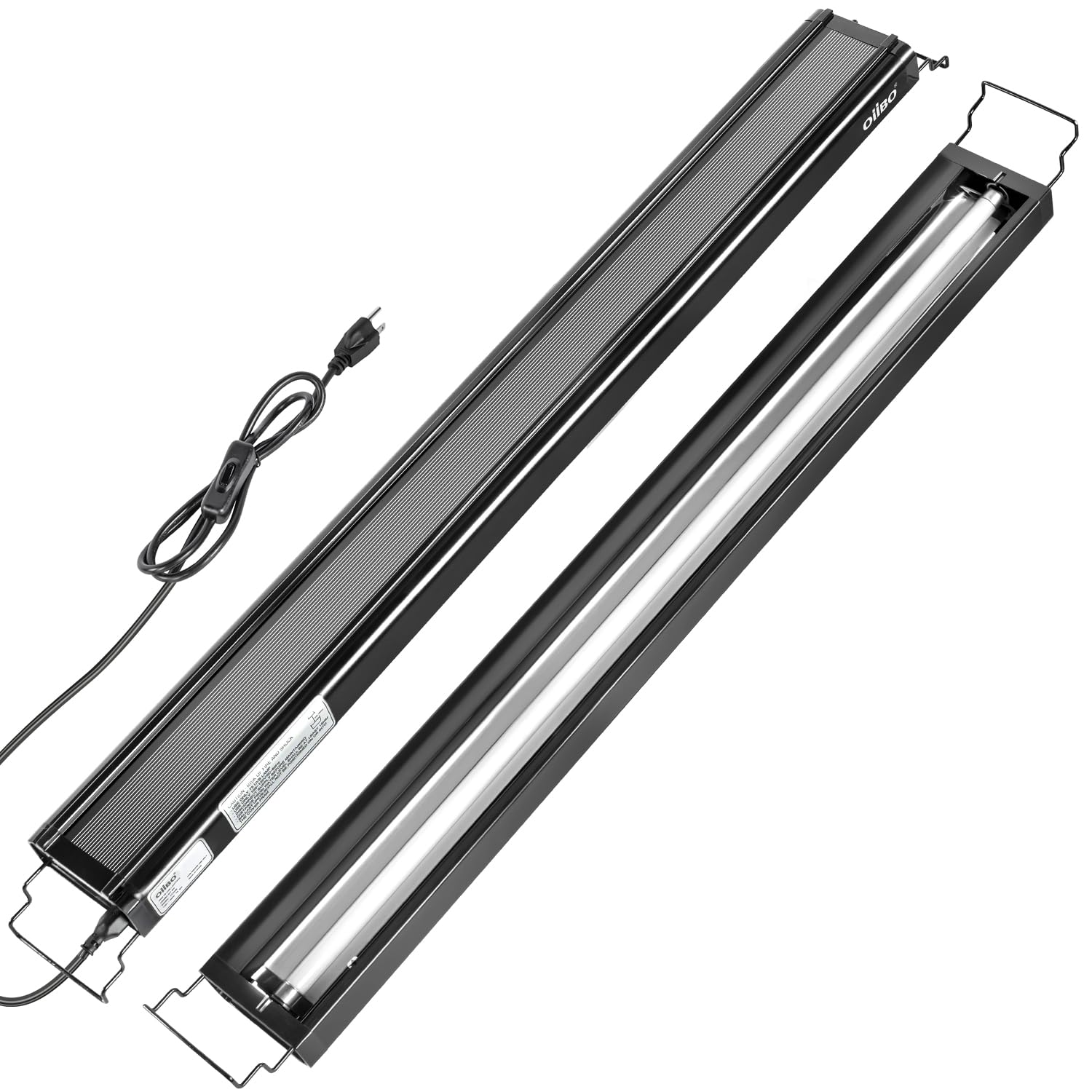 Oiibo T5 HO Reptile Light Fixture UVB Lighting Combo Kit, Terrarium Lamp Hood Light with UVB 10.0 for Bearded Dragon, Gecko, Lizard (39W)