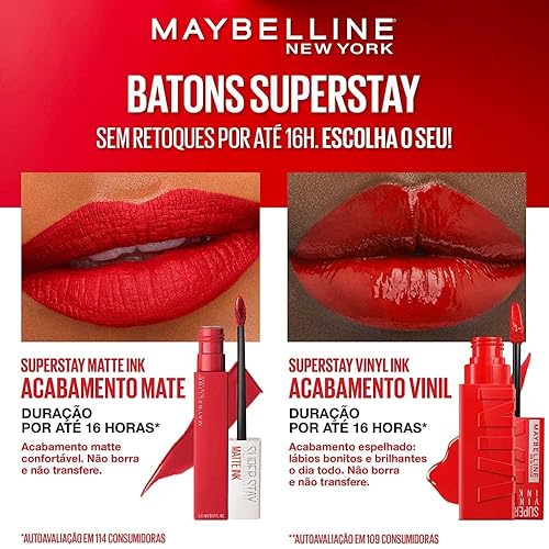 Vista 7 de Maybelline New York SuperStay Vinyl Ink - Labial líquido de larga duración, sin transferencia, color altamente pigmentado y brillo instantáneo, 10