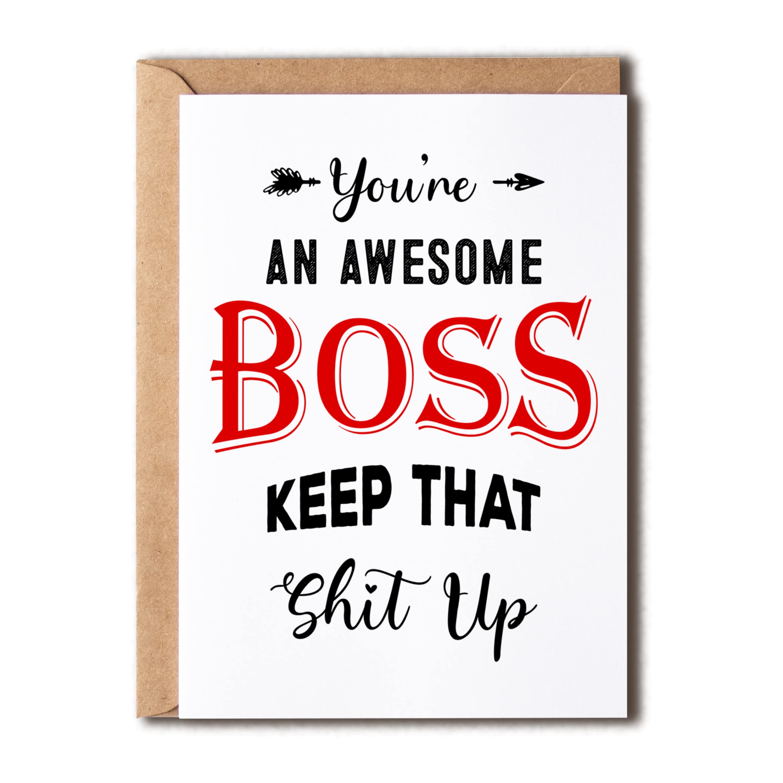 Cute Boss Birthday Card - You're The Boss Everyone Wishes They Had - Happy Birthday Boss Card That's A Heartfelt, Special Keepsake (But You're Mine