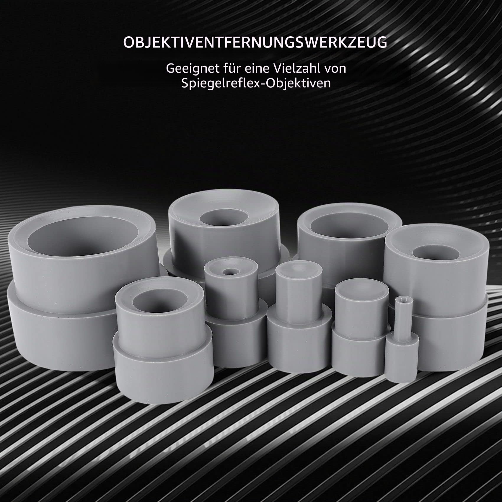 9-teiliges Objektiv-Reparaturwerkzeug-Set für Fotostudio-Zubehör Gummi, zur Entfernung von Ringen, 8-83 mm