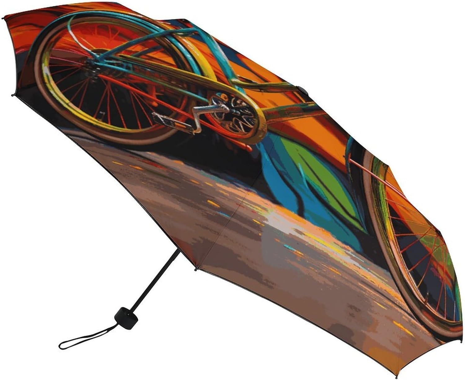 Windproof Travel Umbrella Colorful Bicycle Folding Small Sun Umbrella Lightweight Small And Compact Suit for Pocket