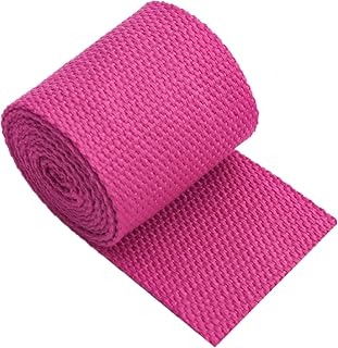 LIQONWAG Correa de Nailon Resistente para Bolsos, Correa de Algodón para Asas de Bolsos, Mochilas, Equipaje Y Carga, 10 Yardas por Lote./Rose Red/38 Mm