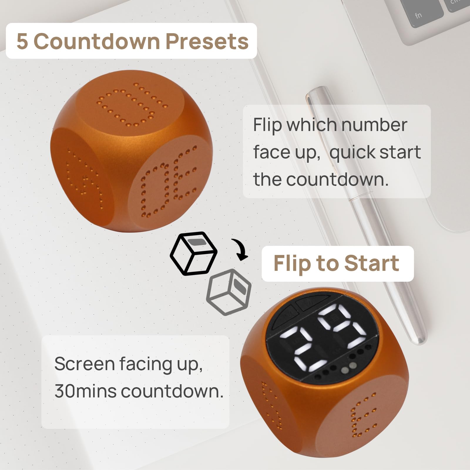 Minuterie Pomodoro à Double écran - Minuteur D'intervalle De Cuisine Avec Compte à Rebours