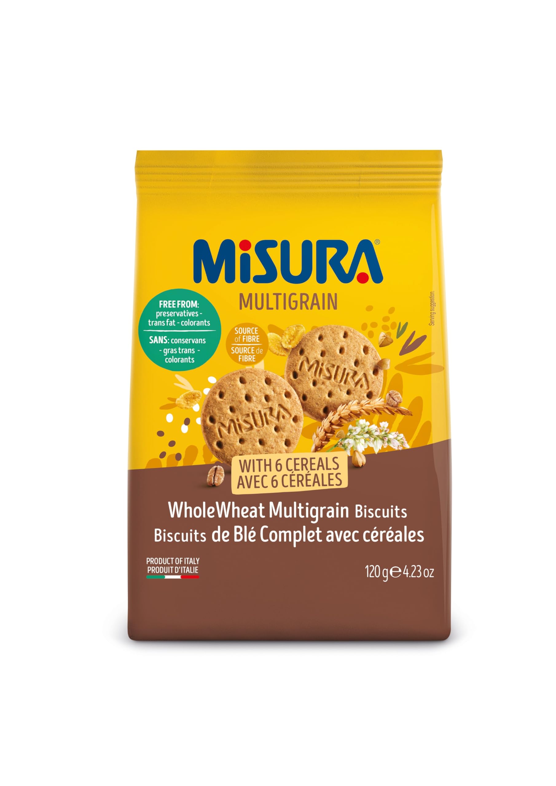 Misura Italian Multigrain Biscuits with 6 Cereals, 120G 12 Pcs