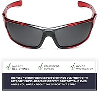 Vista 3 de Nitrogen Gafas de sol deportivas polarizadas envolventes para hombres y mujeres, UV400, para conducir, pescar, correr, gafas de sol