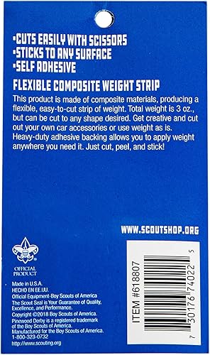 Miniatura 9 de Pinewood Derby - Peso compuesto flexible