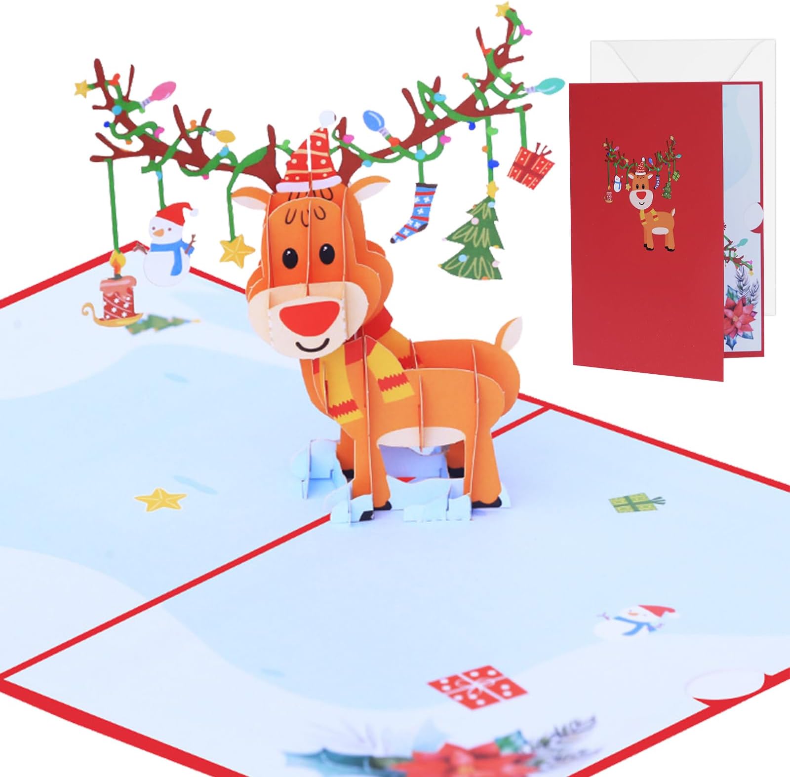 3D-Pop-Up-Weihnachtskarten Set 7-teilig – Handgefertigte Grußkarten Mit Umschlägen Für Weihnachten