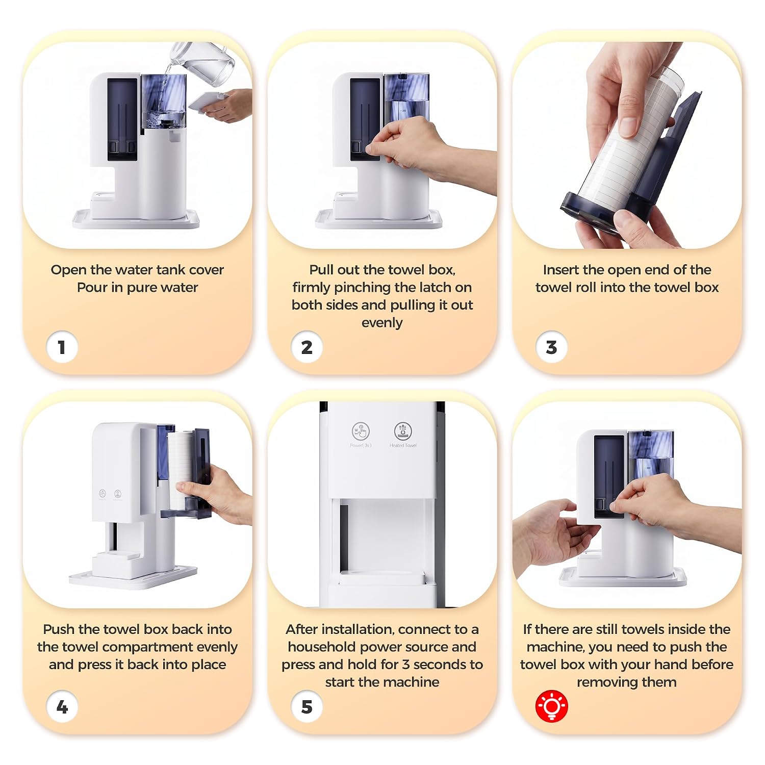 Hot Towel Dispenser, Hot Towel Warmer Heated Face Towel Machine（Spa Hot Towel Warmers + 40PCS Towels), 55°C Constant Temperature, Auto Heating & Dispensing, 12Hours Standby, Voice Alerts