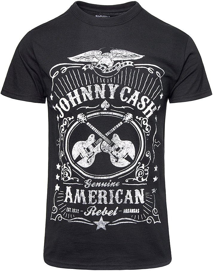 American Rebel White Image Black T Shirt (S)