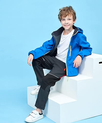 Miniatura 35 de M2C Chaqueta cortavientos con capucha y forro polar para niños y niñas Rosa,Azul ártico,Negro -,Azul,Rosado,Rosa