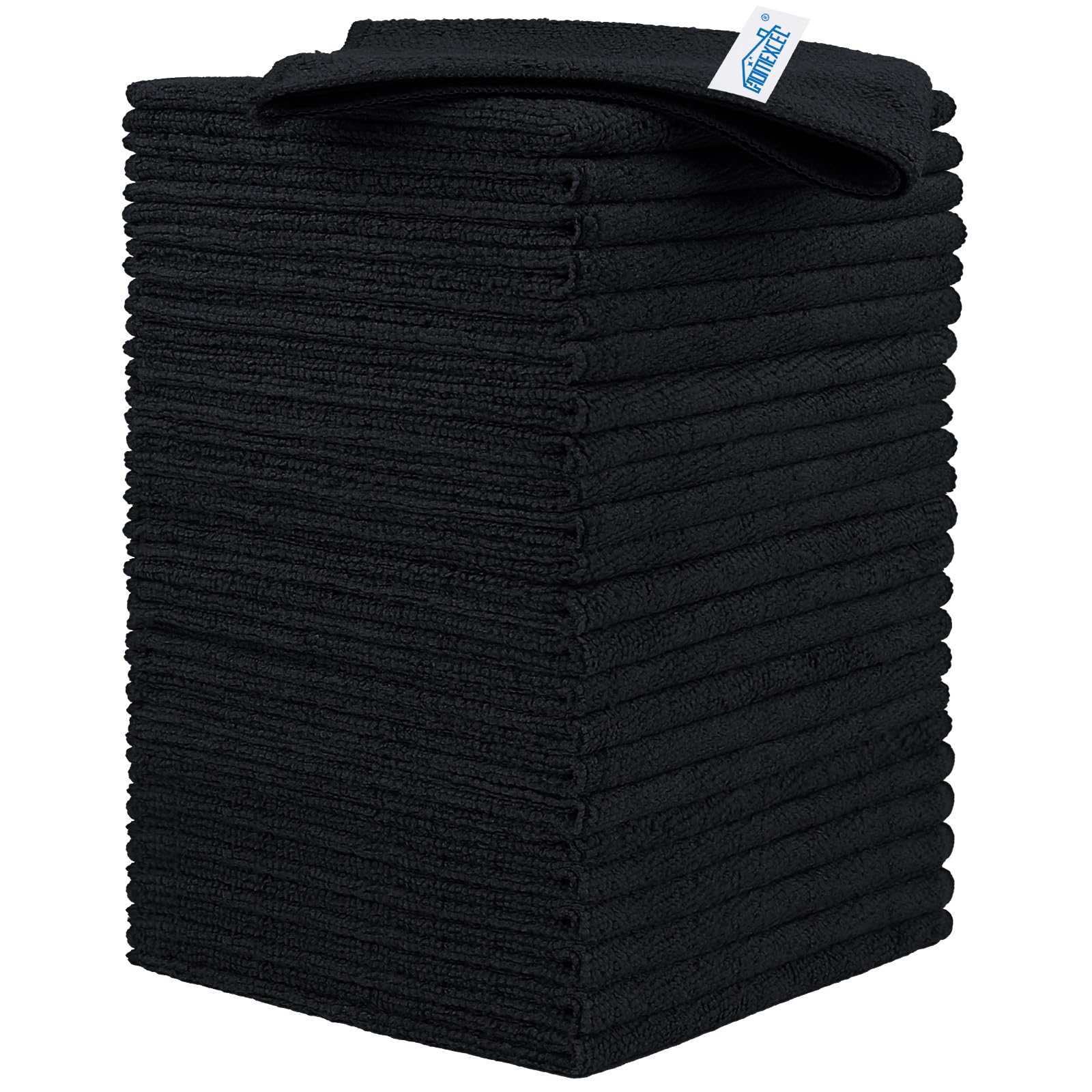 HOMEXCEL 24PK Microfiber Cleaning Cloth, Cleaning Rag for Home, 11.5x11.5in