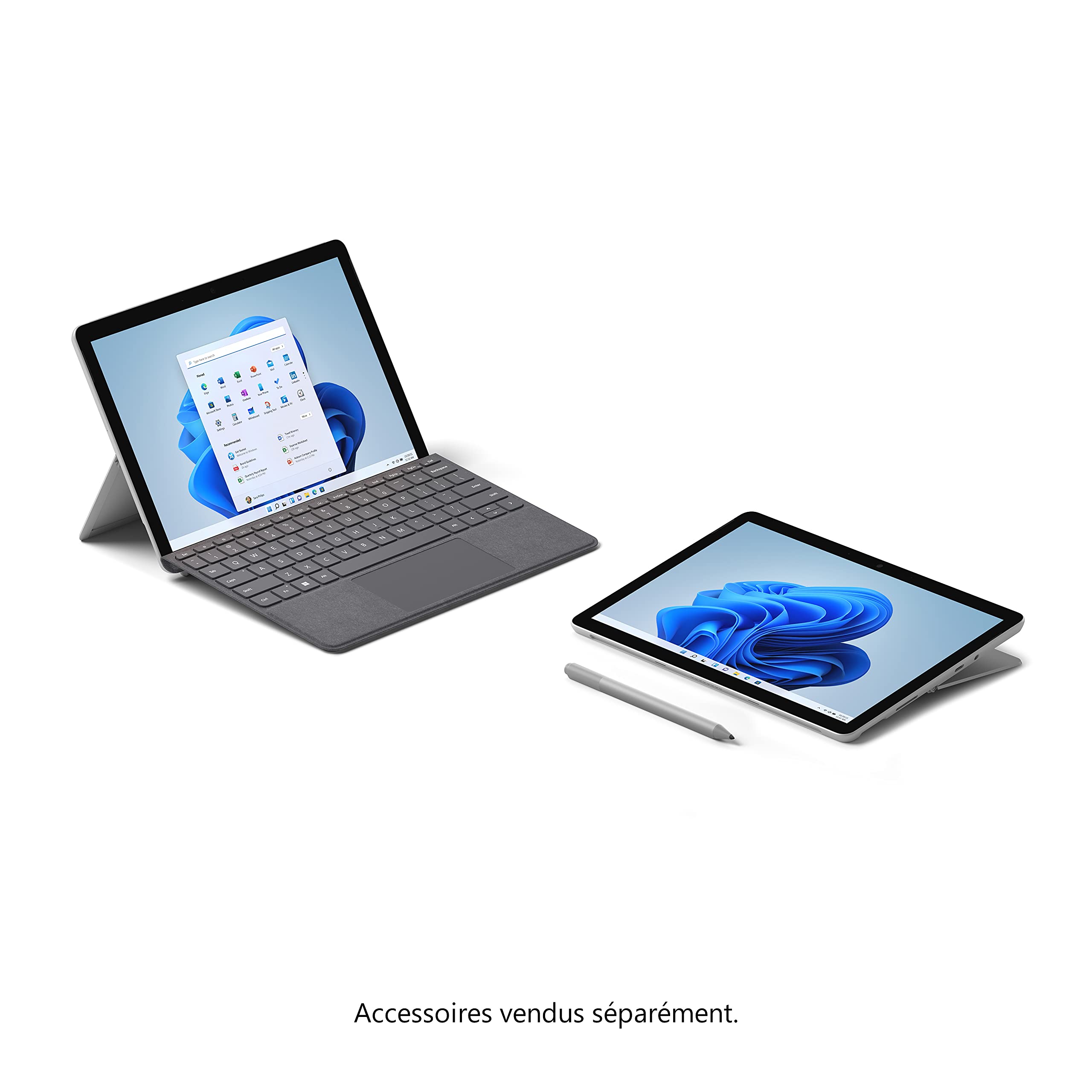Microsoft Surface Go 3 Ordinateur Portable (Windows 11, écran 10.5'', 8Go RAM, 128Go SSD, Intel Core i3, Wifi, Platine), le 2-en-1 PC/Tablette compact & polyvalent